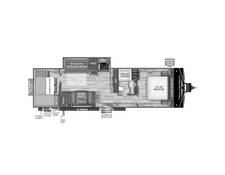 2023 Grand Design Transcend Xplor 297QB Travel Trailer at Grand Design - Greeneway RV STOCK# 10809 Floor plan Image