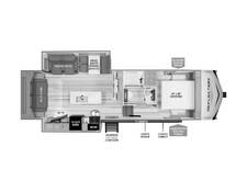 2024 Grand Design Reflection 100 Series 28RL Fifth Wheel at Grand Design - Greeneway RV STOCK# 11040 Floor plan Image