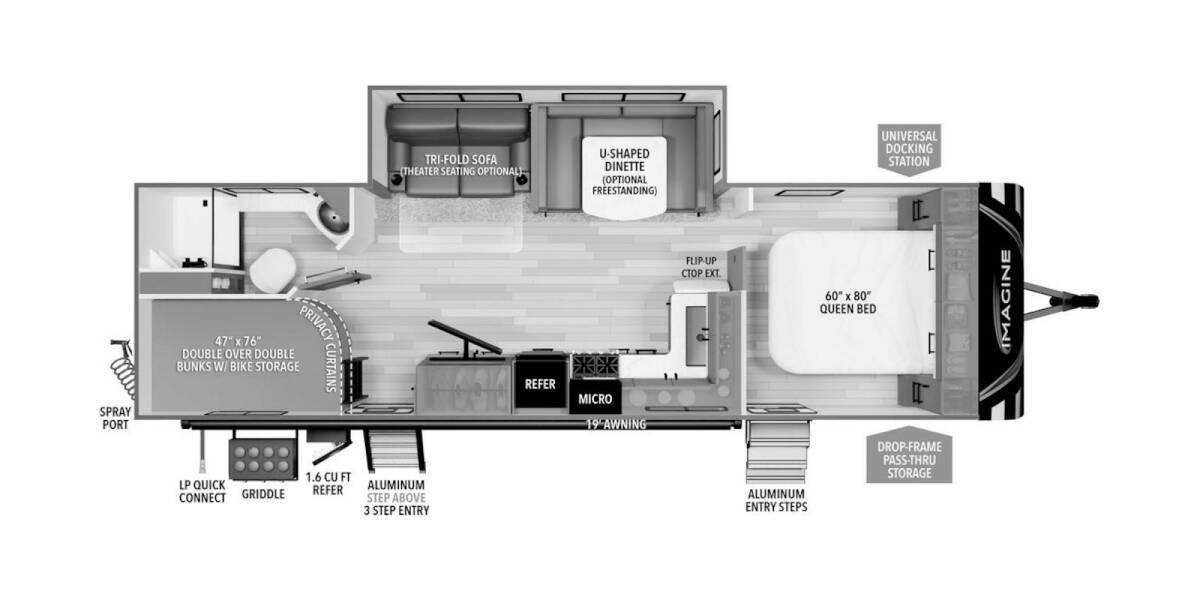 2024 Grand Design Imagine 2800BH Travel Trailer at Grand Design - Greeneway RV STOCK# 11127 Floor plan Layout Photo