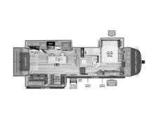 2024 Grand Design Reflection 337RLS Fifth Wheel at Grand Design - Greeneway RV STOCK# 11171 Floor plan Image