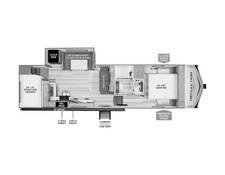 2025 Grand Design Reflection 100 Series 27BH Fifth Wheel at Grand Design - Greeneway RV STOCK# 11251 Floor plan Image