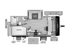 2025 Grand Design Transcend One 161BH Travel Trailer at Grand Design - Greeneway RV STOCK# 11279 Floor plan Image