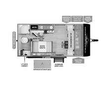 2025 Grand Design Transcend One 151RB Travel Trailer at Grand Design - Greeneway RV STOCK# 11308 Floor plan Image